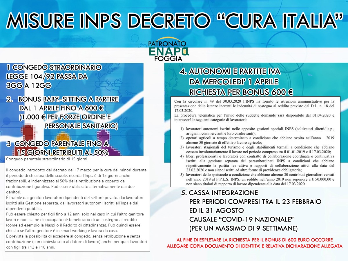 IL DECRETO CURA ITALIA i consigli di CONFAGRICOLTURA FOGGIA