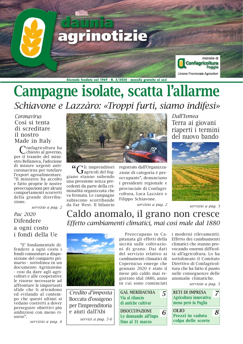 Daunia Agrinotizie di Marzo