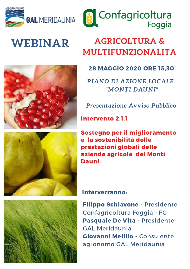 WEBINAR: AGRICOLTURA&MULTIFUNZIONALITA’