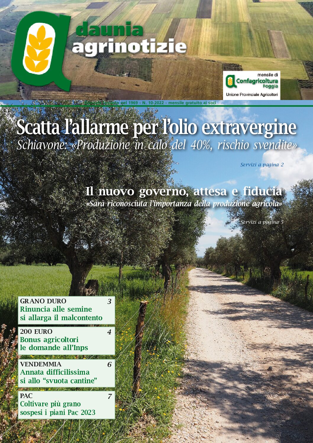 Daunia Agrinotizie Ottobre