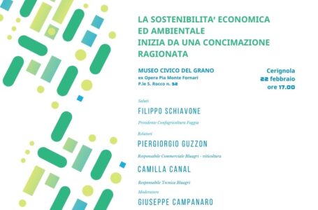 LA SOSTENIBILITA’ ECONOMICA E AMBIENTALE INIZIA DA UNA CONCIMAZIONE RAGIONATA